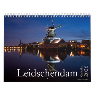 Calendário Foto da paisagem e moinho de vento Leidschendam 20
