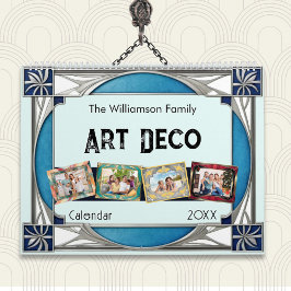 Calendário Foto de Família Art Déco Personalizada