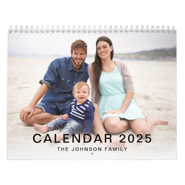 Calendário Foto de Imagens da Família Personalizada Mínima Mo (Capa)