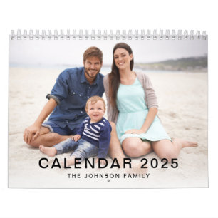 Calendário Foto de Imagens de Família Personalizadas Minimali