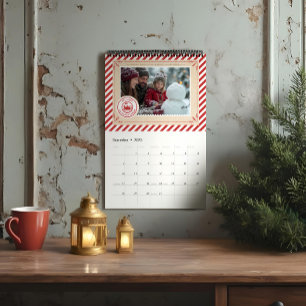 Calendário Foto de Natal do Bilhete de Comboio Expresso do Po