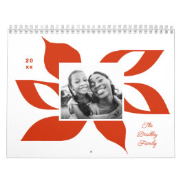 Calendário Foto de Natal Graphic Poinsettia