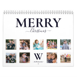 Calendário Foto de Natal Simples Moderna