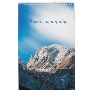 Calendário Foto de paisagem de montanhas majestosas