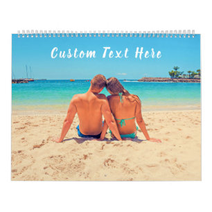 Calendário Foto e texto personalizados - seu próprio Design