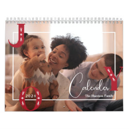 Calendário Foto Festiva Personalizada da Família Natal Joy 20