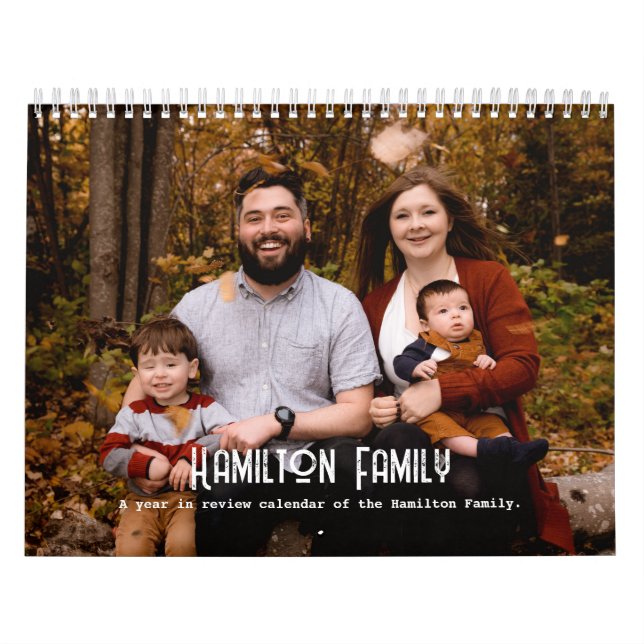 Calendário Foto Mês a Mês da Sua Família Personalizada (Capa)