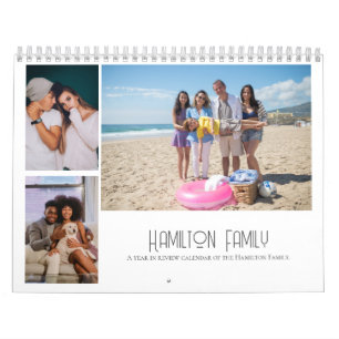 Calendário Foto Mês a Mês da Sua Família Personalizada