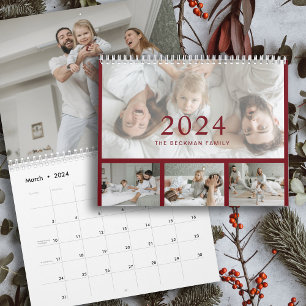 Calendário Foto Moderna 2024 Cria sua própria família