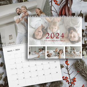 Calendário Foto Moderna 2024 Cria sua própria família