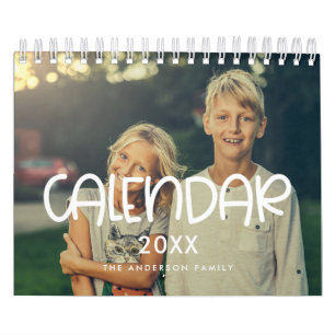 Calendário Foto moderna e fofa de 2025