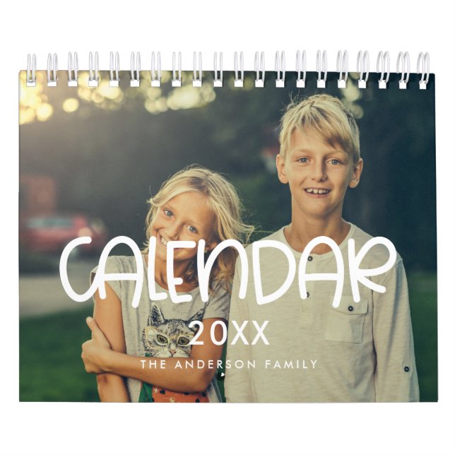 Calendário Foto moderna e fofa de 2026 (Capa)