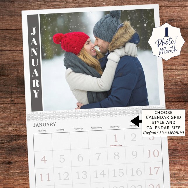 Calendário Foto moderna por mês e colagem no Cobrir (Criador carregado)