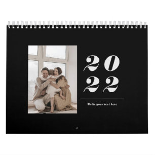Calendário Foto moderna, simples e minimalista, de 2022