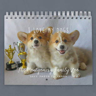 Calendário Foto Personalizada Amantes de Cães 2026