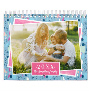 Calendário Foto Personalizada Cores Vibrantes 2022 Família