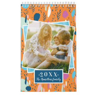 Calendário Foto Personalizada Cores Vibrantes 2025 Família