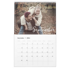Calendário Foto personalizada da família Elegant & Modern 202