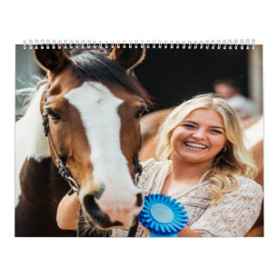 Calendário Foto Personalizada de Cavalo de Exposição de Gado