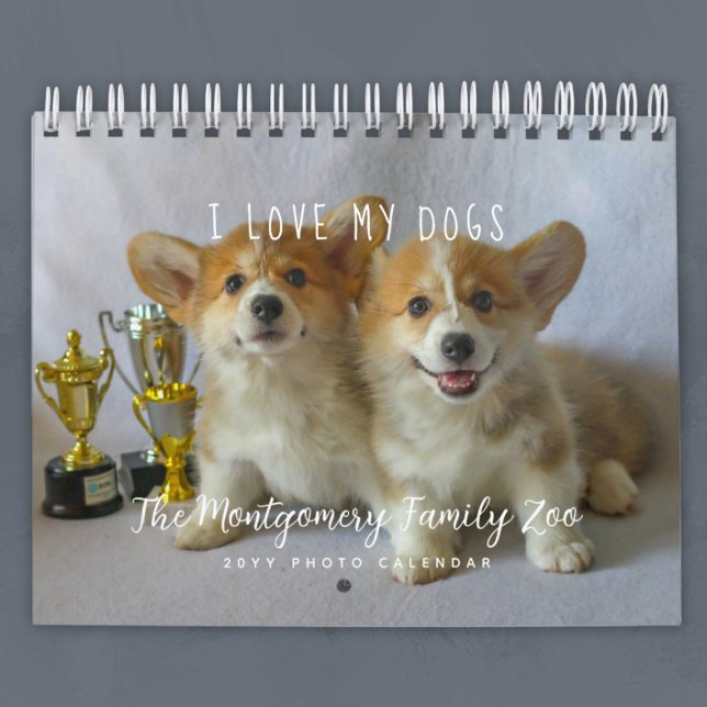 Calendário Foto Personalizada Lovers 2026 (Personalized Dog Lovers Photo Calendar)