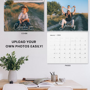 Calendário Foto personalizada moderna 2026 Cria sua própria f