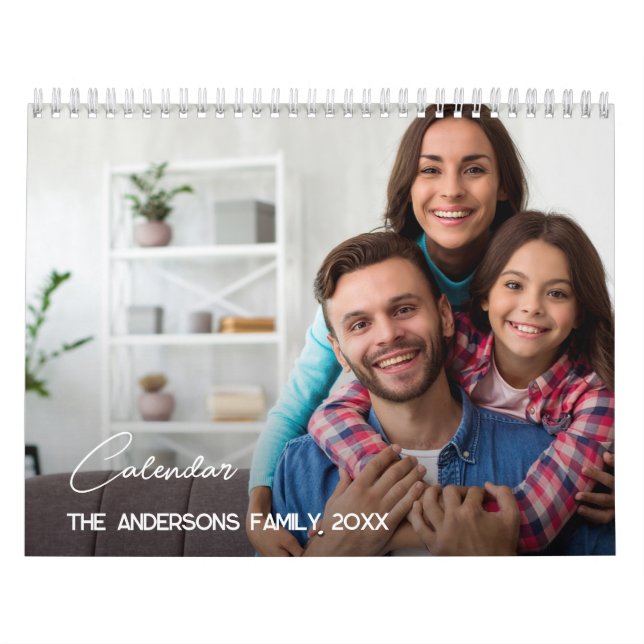 Calendário Foto personalizada moderna Cria sua própria famíli (Capa)