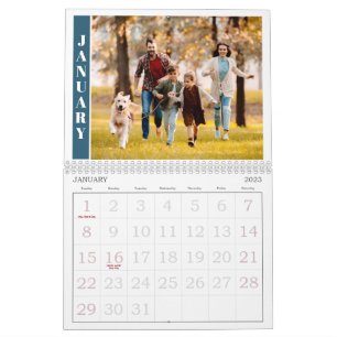 Calendário Foto por Mês do Solteiro Moderno e Colagem no Cobr