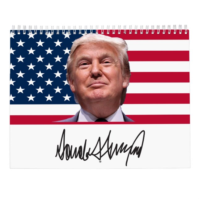 Calendário Foto: Presidente Donald J Trump Calendar (Verso)