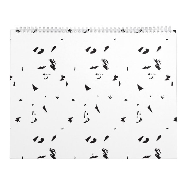 Calendário Foto preta e branca de um bando de aves (Capa)