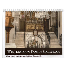 Calendário Foto Religiosa Cristã de Família Personalizada