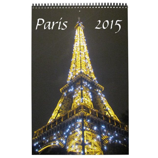 Calendário fotografia 2015 de Paris (Capa)