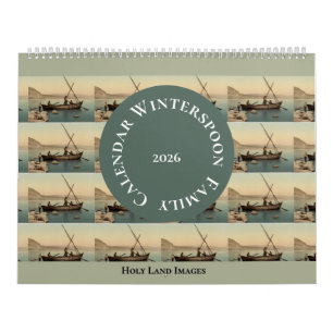 Calendário Fotografia Antiga da Escritura Cristã Terra Santa