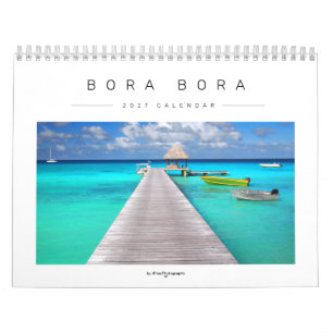 Calendário fotografia da paisagem de Bora Bora de 2027