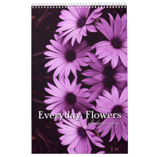 Calendário Fotografia das flores do dia a dia