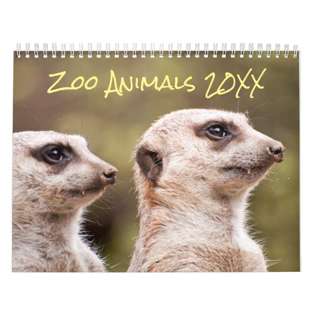 Calendário Fotografia de Animais do Zoo Safari (Capa)