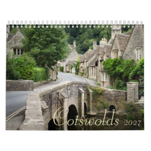 Calendário fotografia de cidades de Cotswolds 2027