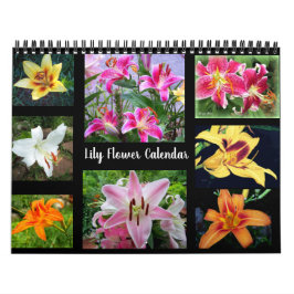 Calendário Fotografia de Flor de Lírio