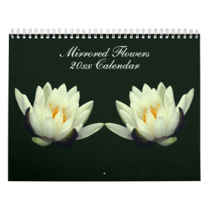 Calendário Fotografia de Flores Espelhadas 