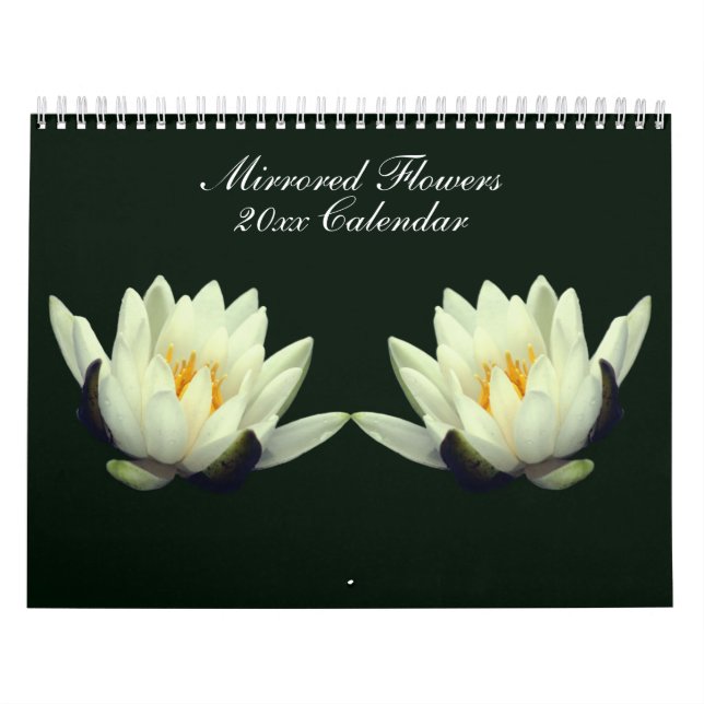 Calendário Fotografia de Flores Espelhadas  (Capa)