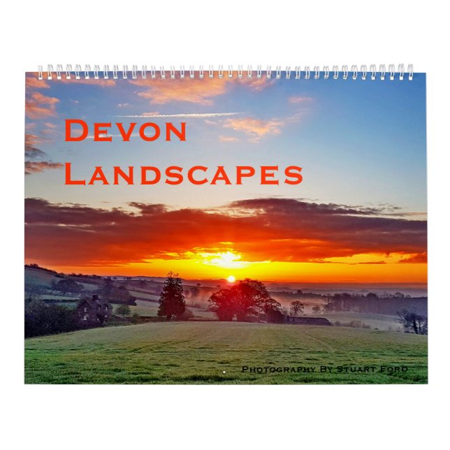Calendário Fotografia do original das paisagens de Devon (Capa)