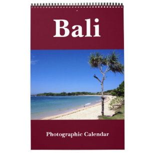 Calendário fotografia em bali