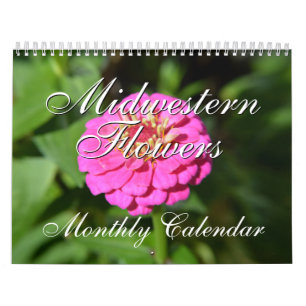 Calendário Fotografia Midwestern da natureza das flores
