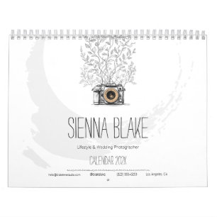 Calendário Fotografia Minimalista Parede Inspiradora