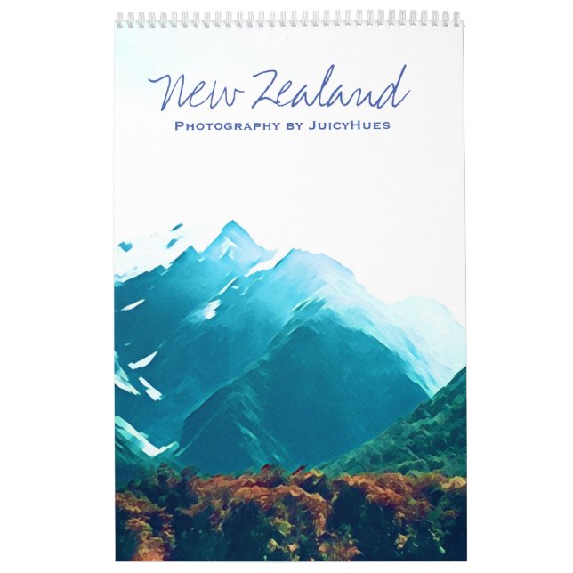 Calendário Fotografia neozelandesa linda paisagem (Capa)
