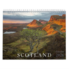 Calendário Fotografia paisagística de 2026 Escócia e Skye
