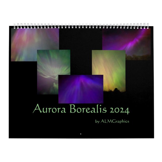 Calendário Fotografias Aurora Borealis 2024 - personalizáveis (Capa)