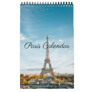 Calendário Fotografias bonitas de Paris France