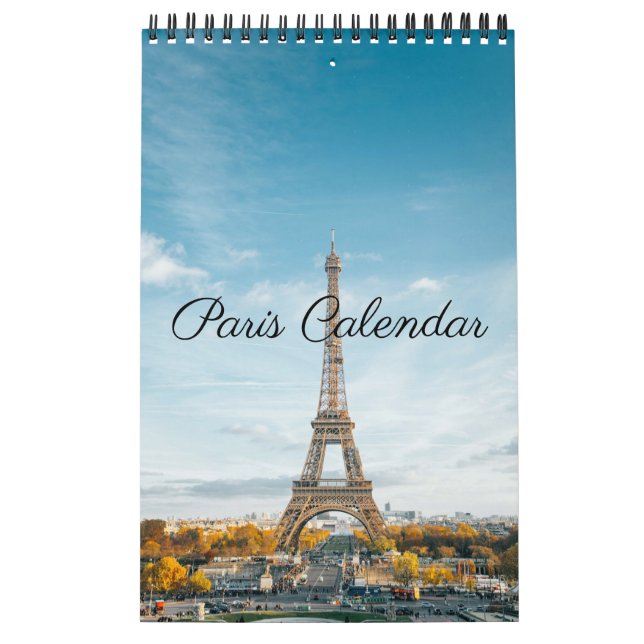Calendário Fotografias bonitas de Paris France (Capa)