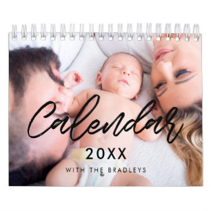 calendário fotográfico da família moderna de 2025