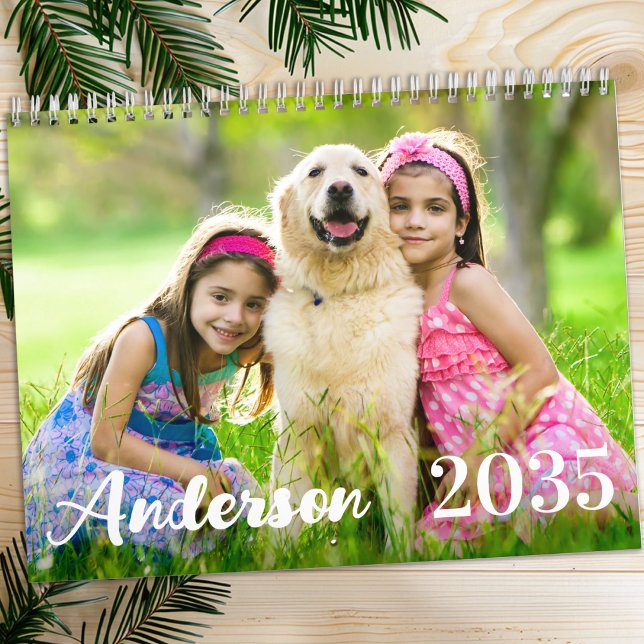 Calendário Fotos da Família Personalizada Simples Moderna 202 (Criador carregado)